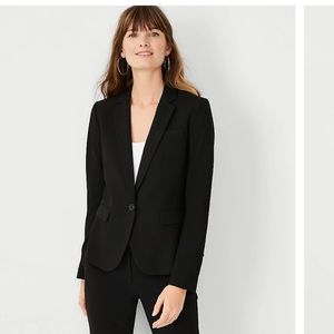 Ann Taylor Black Blazer - One-Button Blazer in Seasonless Stretch
